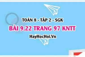 Bài 9.22 trang 97 Toán 8 Tập 2 Kết nối tri thức